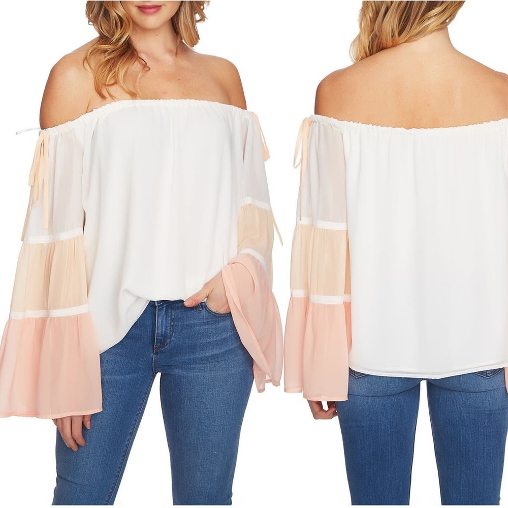 Flowy Tiered Off the Shoulder Top